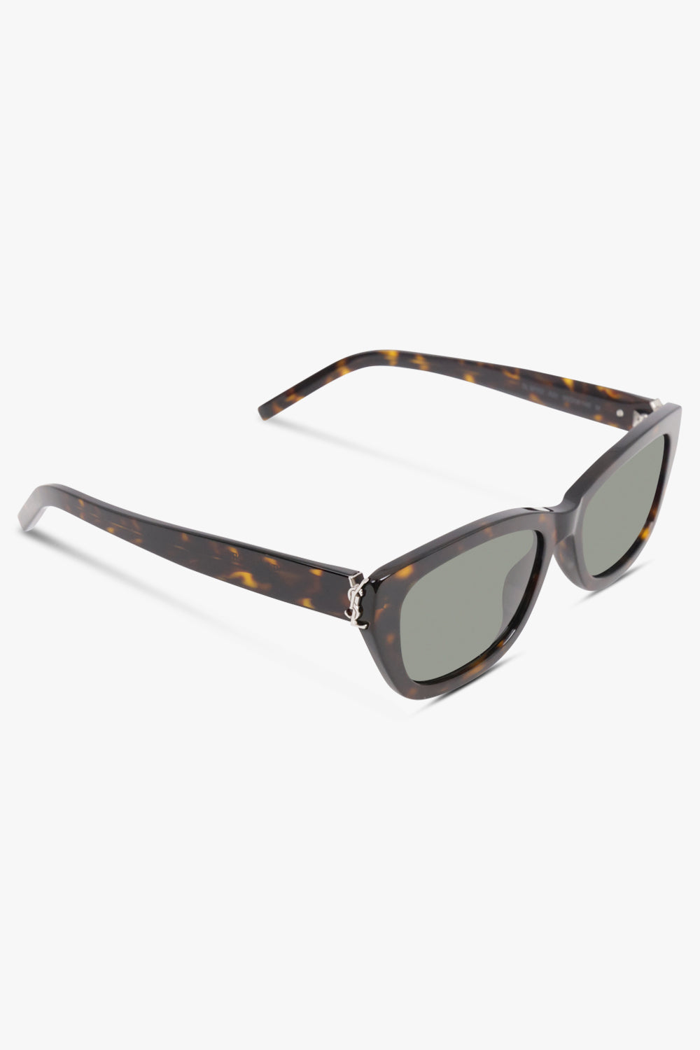 SAINT LAURENT ACCESSORIES BROWN / Dark Havana Brown SL M153 Rectangular Monogramme Sunglasses | Dark Havana Brown