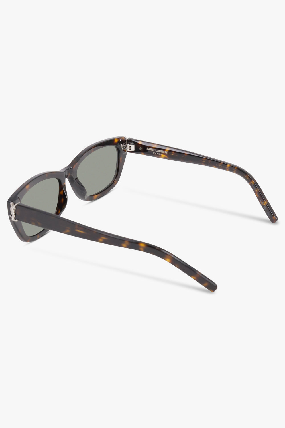 SAINT LAURENT ACCESSORIES BROWN / Dark Havana Brown SL M153 Rectangular Monogramme Sunglasses | Dark Havana Brown