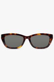 SAINT LAURENT SUNGLASSES BROWN / Havana SL M153 Round Sunglasses | Havana