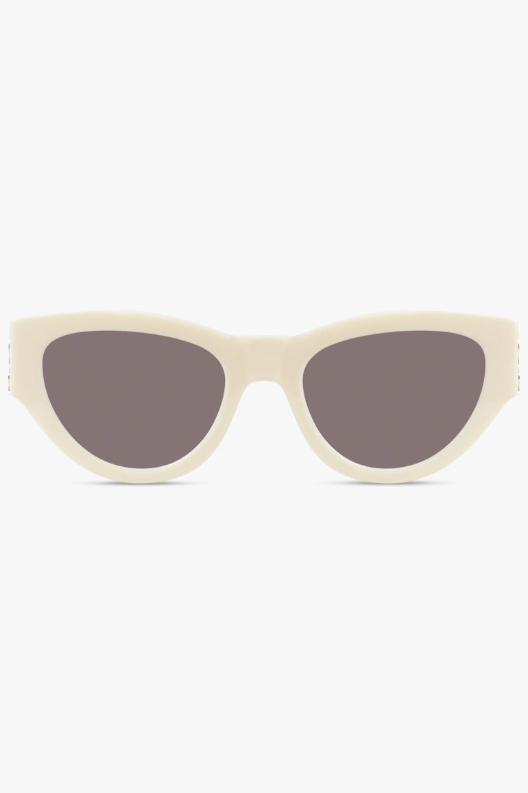SAINT LAURENT ACCESSORIES NEUTRALS / Ivory SL M94 Cat Eye Monogramme Sunglasses | Ivory
