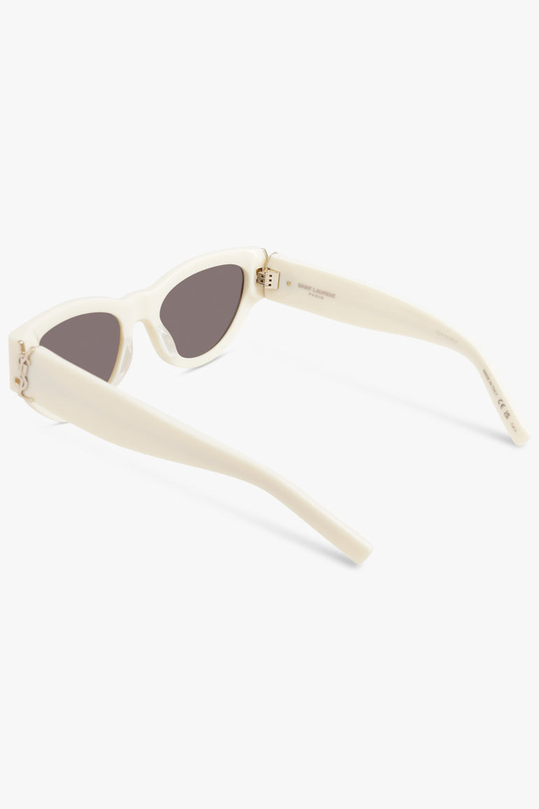 SAINT LAURENT ACCESSORIES NEUTRALS / Ivory SL M94 Cat Eye Monogramme Sunglasses | Ivory