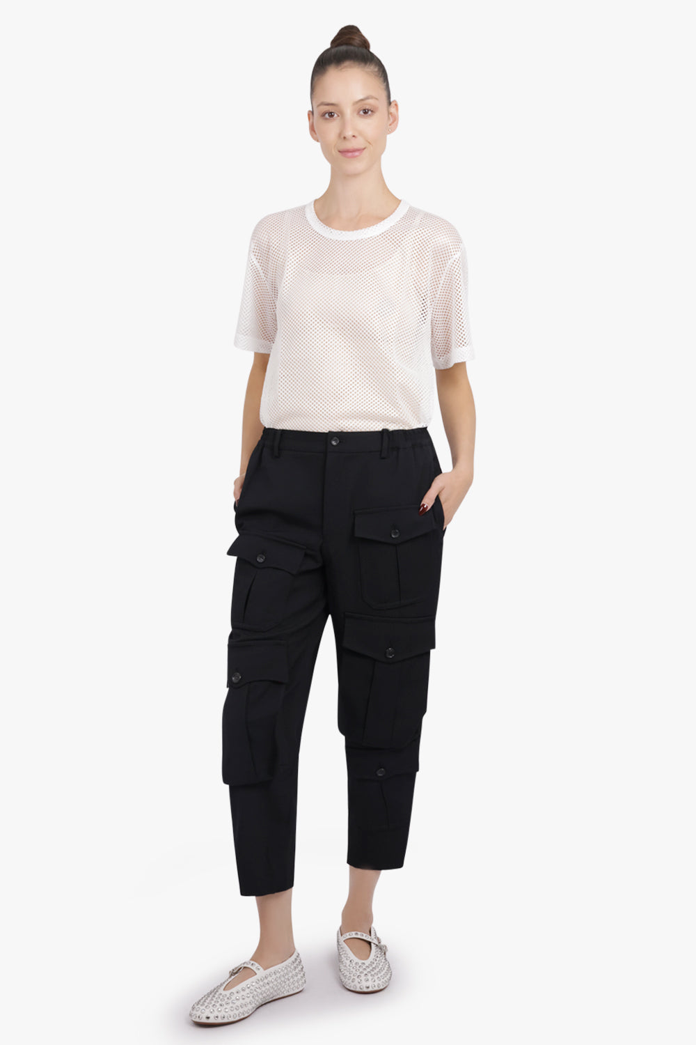 COMME DES GARCONS HOMME PLUS RTW S/S Mesh T-Shirt | White