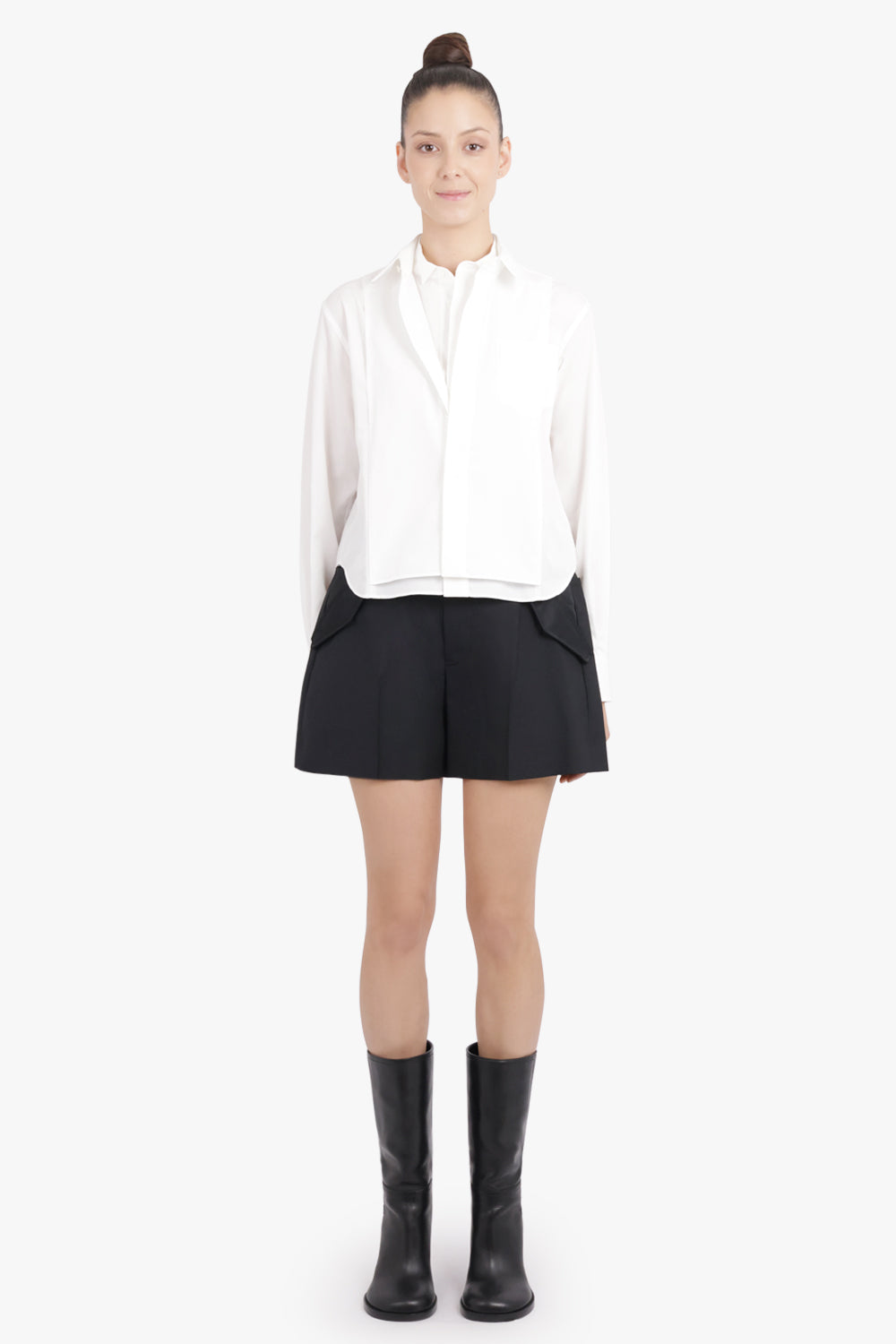 SACAI RTW Suiting Contrast Short | Black