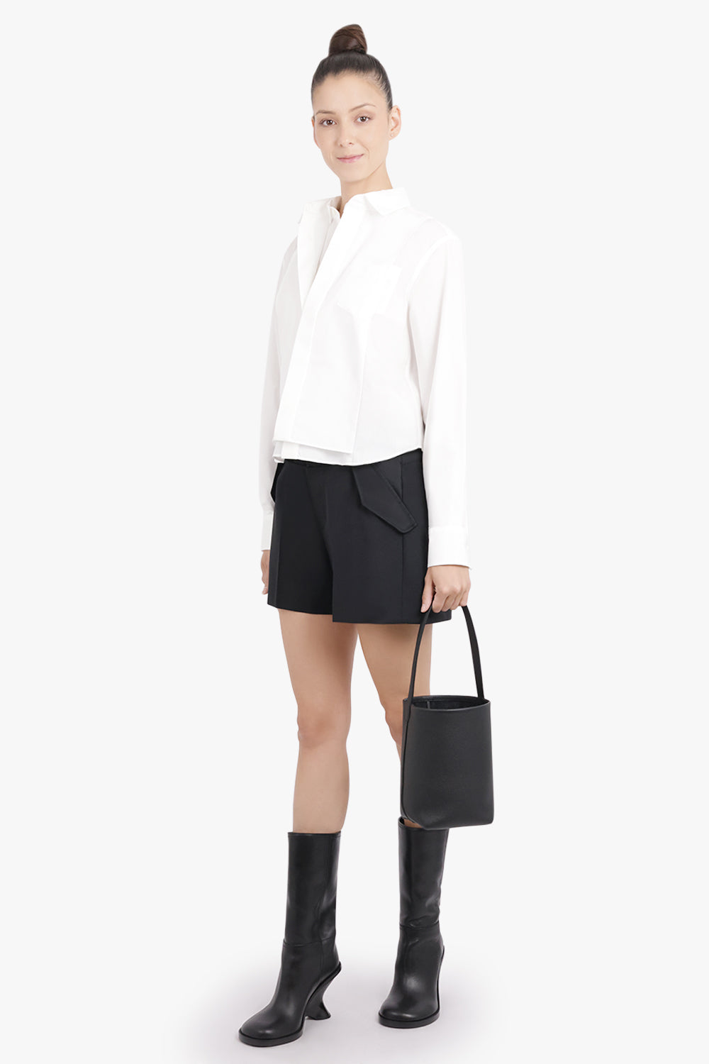 SACAI RTW Suiting Contrast Short | Black