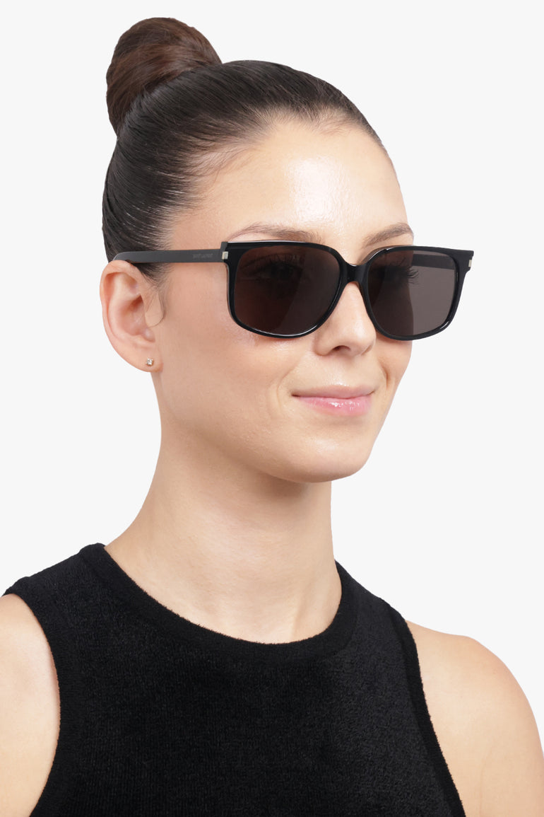 SAINT LAURENT ACCESSORIES BLACK SL 489 SUNGLASSES | BLACK