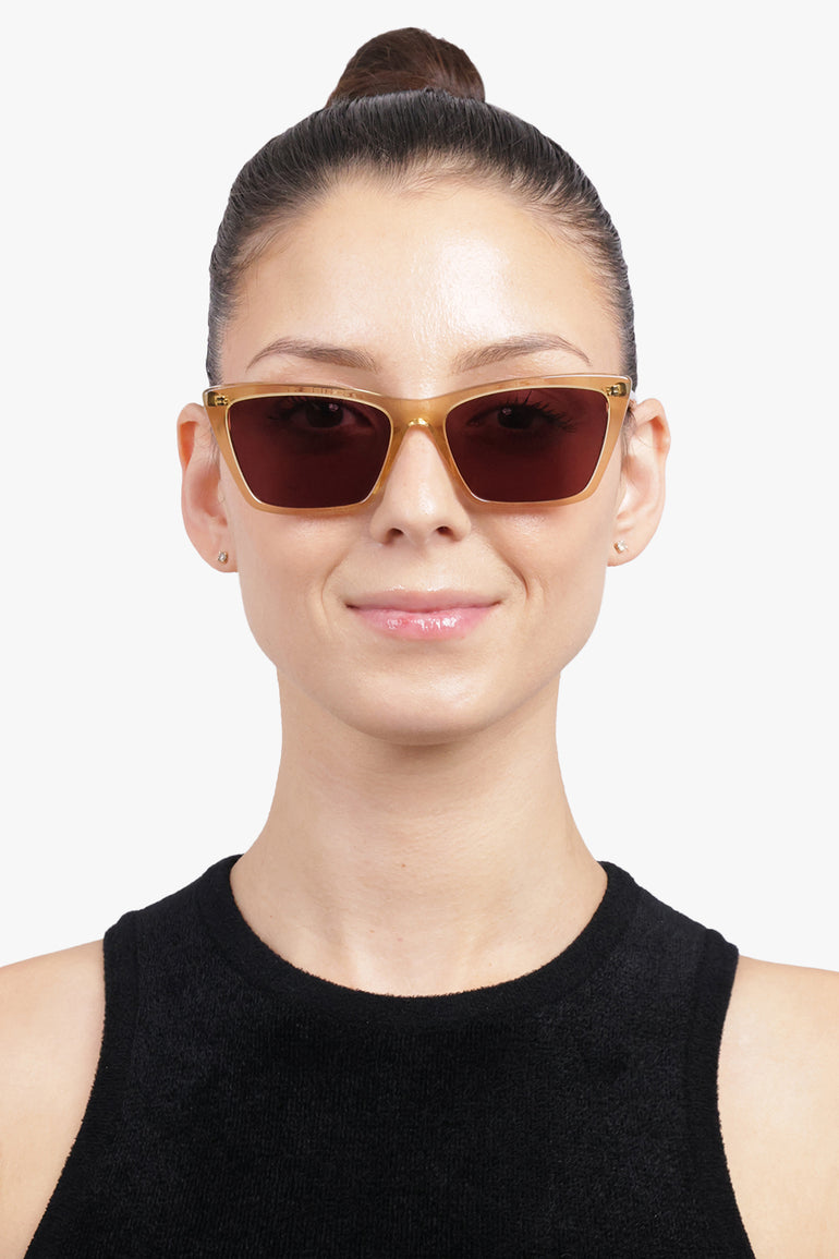 SAINT LAURENT ACCESSORIES BROWN / Amber Brown SL 737 Mica Thin Sunglasses | Amber Brown