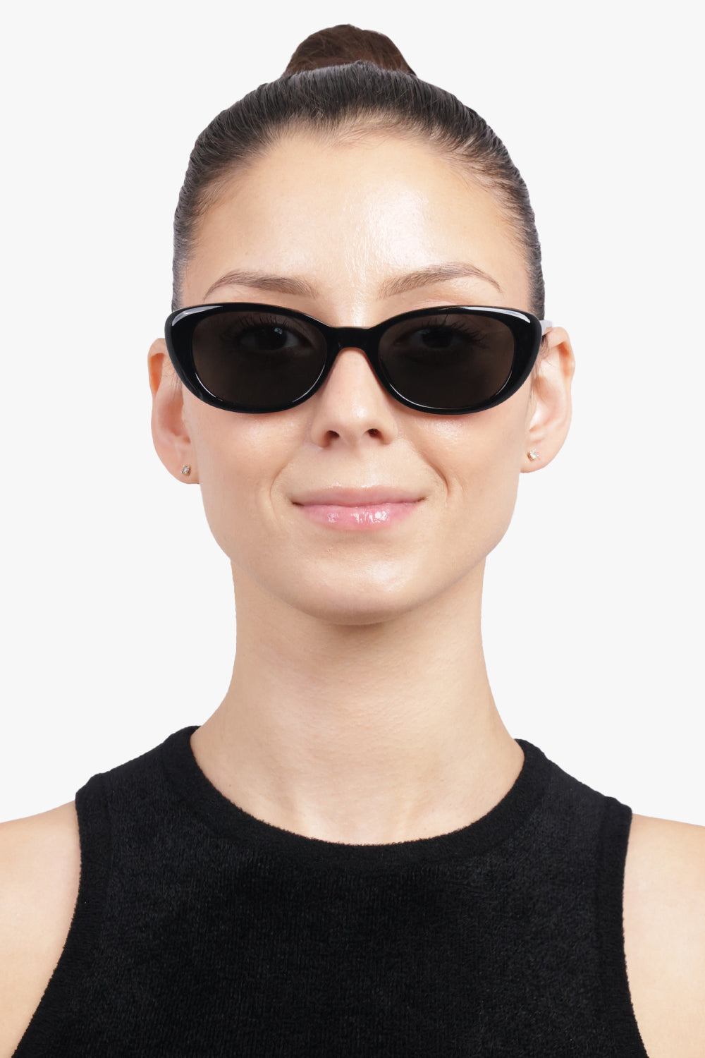 SAINT LAURENT ACCESSORIES BLACK / Black SL 822 Rounded Cat Eye | Black