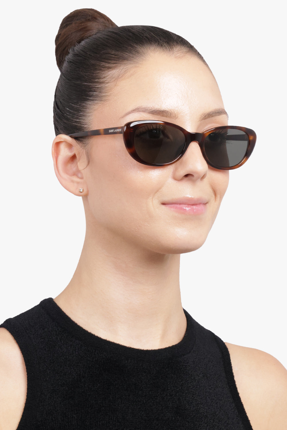 SAINT LAURENT ACCESSORIES BROWN / Havana Brown SL 822 Rounded Cat Eye | Havana Brown