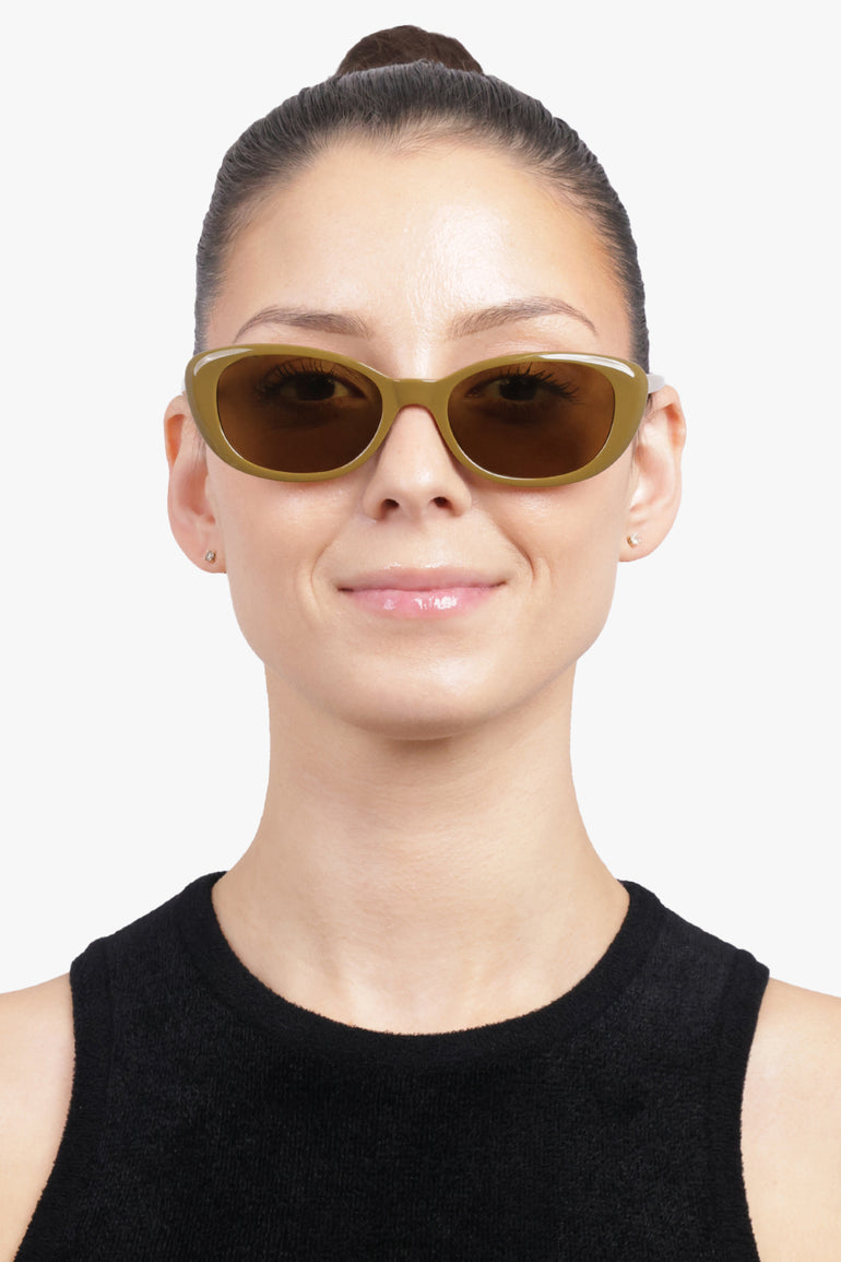 SAINT LAURENT ACCESSORIES BROWN / Licorice Brown SL 822 Rounded Cat Eye | Licorice Brown