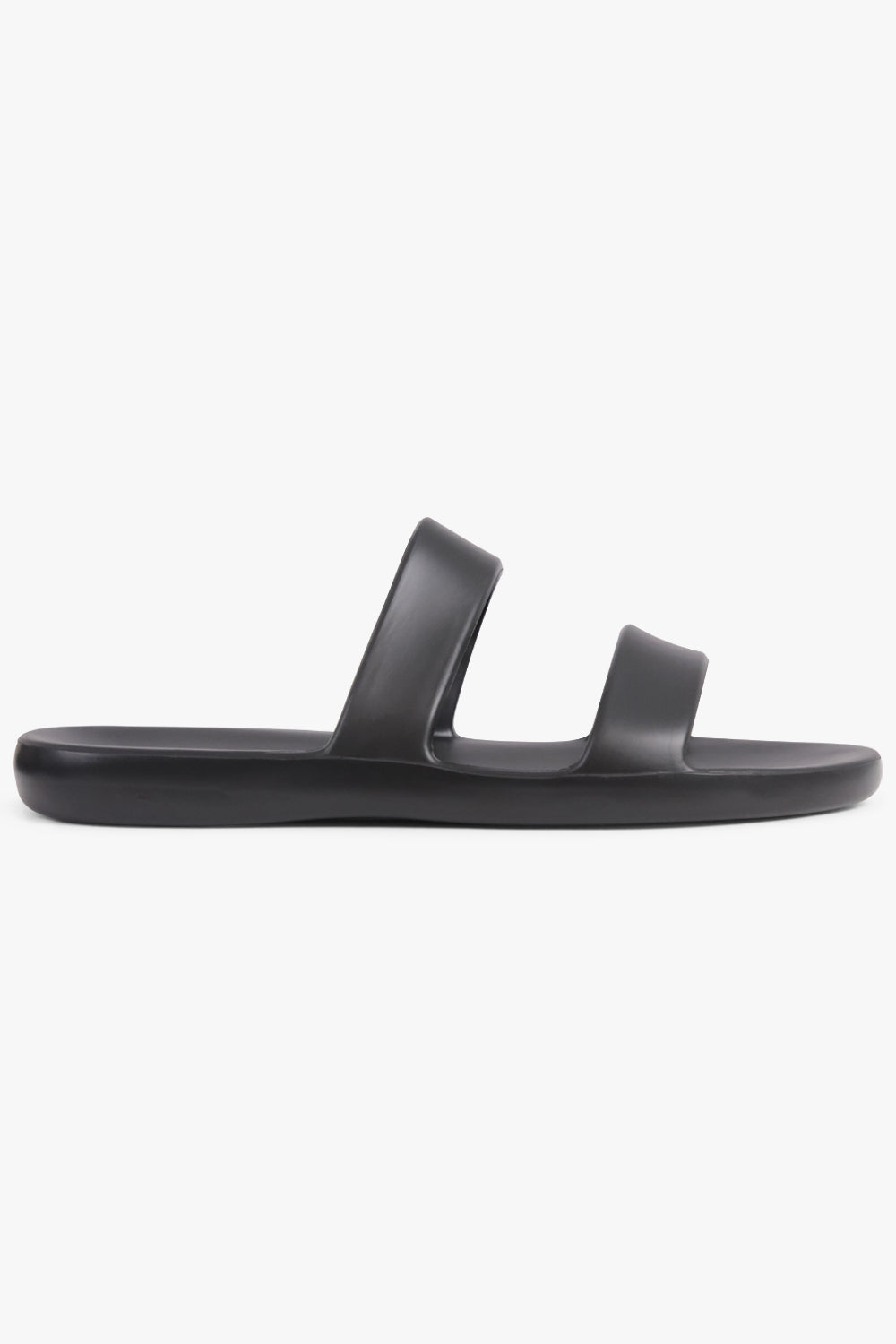 THE ROW SHOES Foam Double Strap Slide | Black