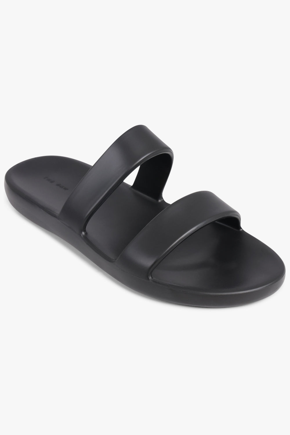 THE ROW SHOES Foam Double Strap Slide | Black