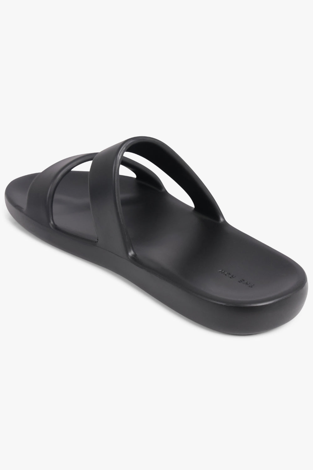 THE ROW SHOES Foam Double Strap Slide | Black