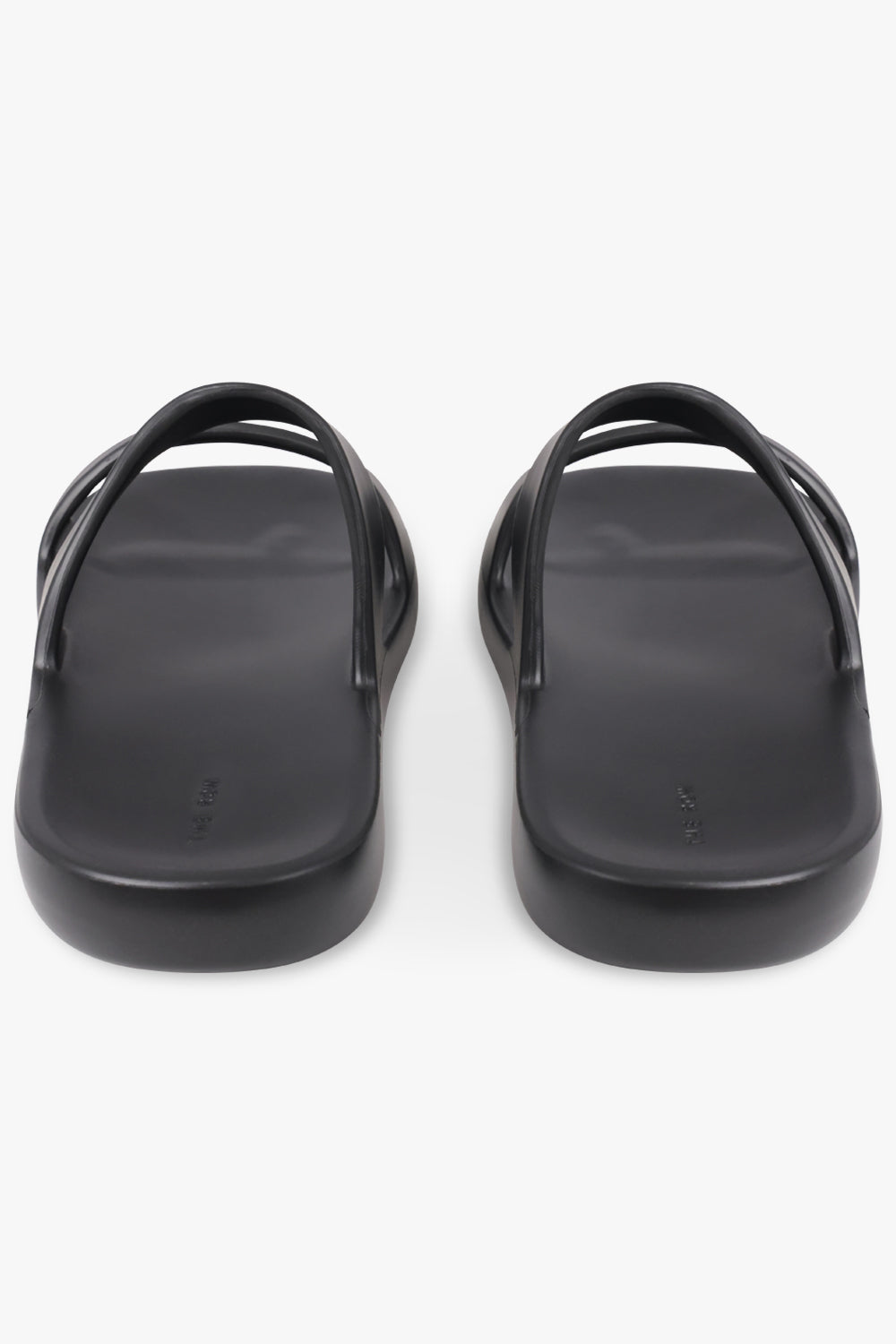 THE ROW SHOES Foam Double Strap Slide | Black
