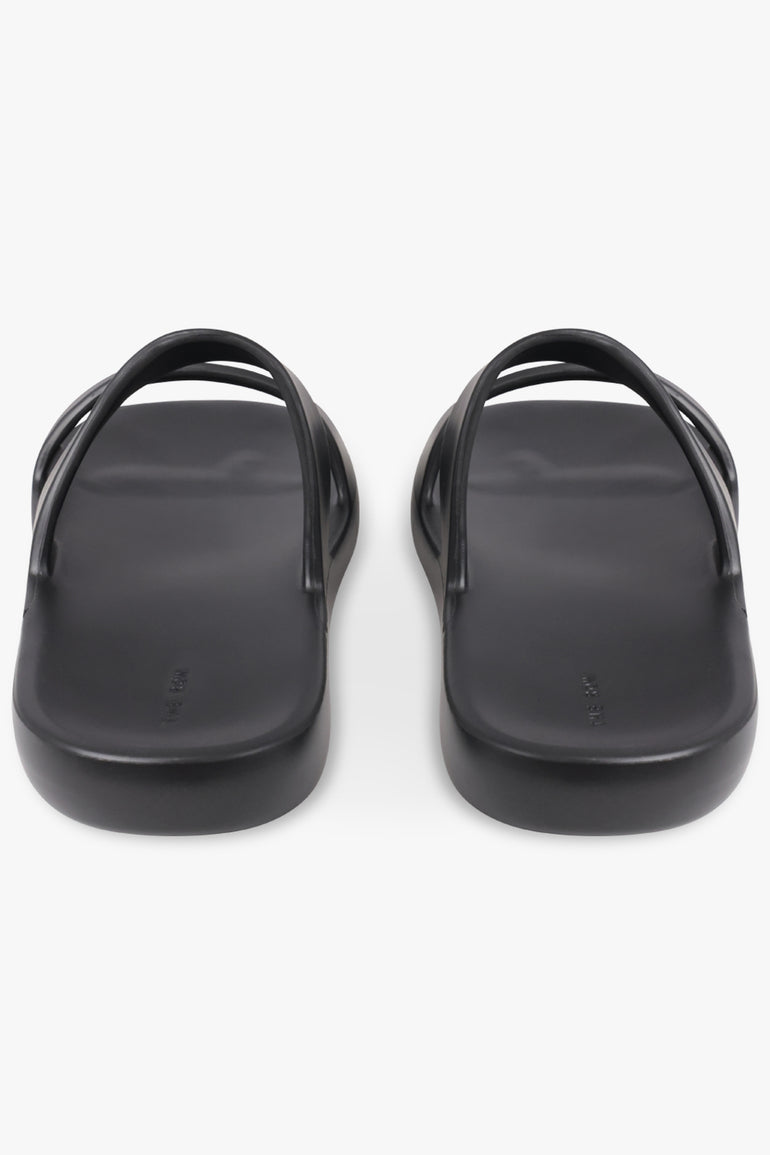 THE ROW SHOES Foam Double Strap Slide | Black
