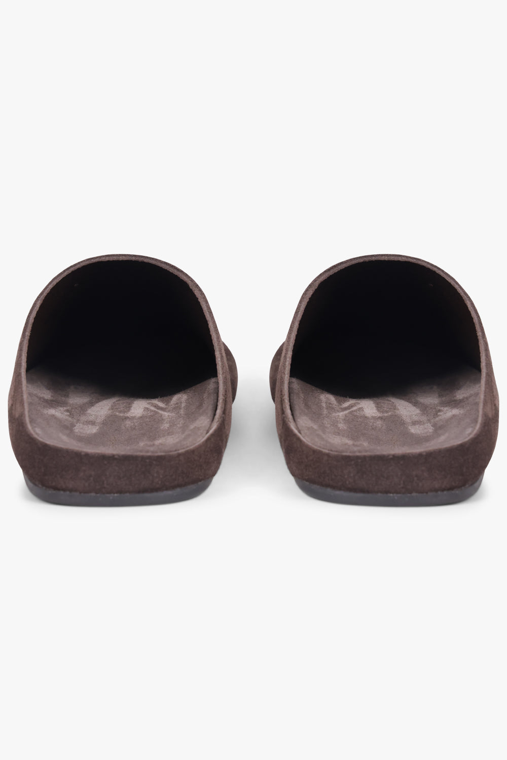 THE ROW SHOES Hudson Suede Slide | Lacquer Brown