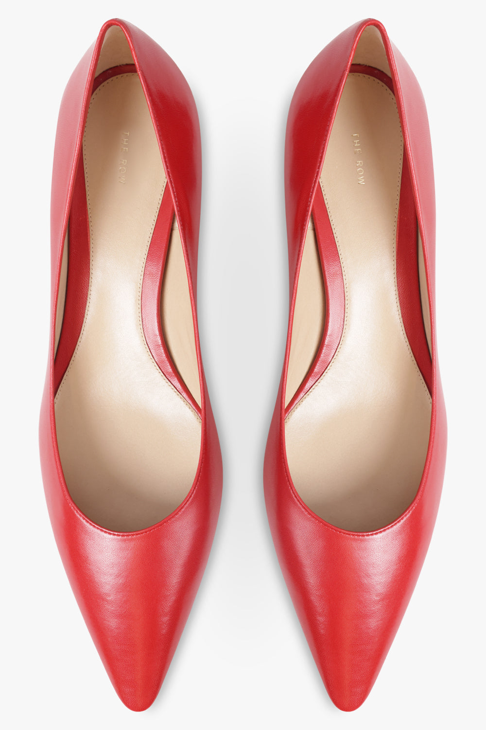 THE ROW SHOES Liisa 40MM Kitten Pump Heel | Lacquer Red