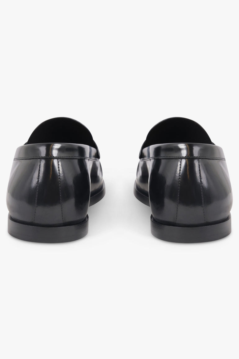 THE ROW SHOES Mens Style Shiny Tassel Loafer | Black