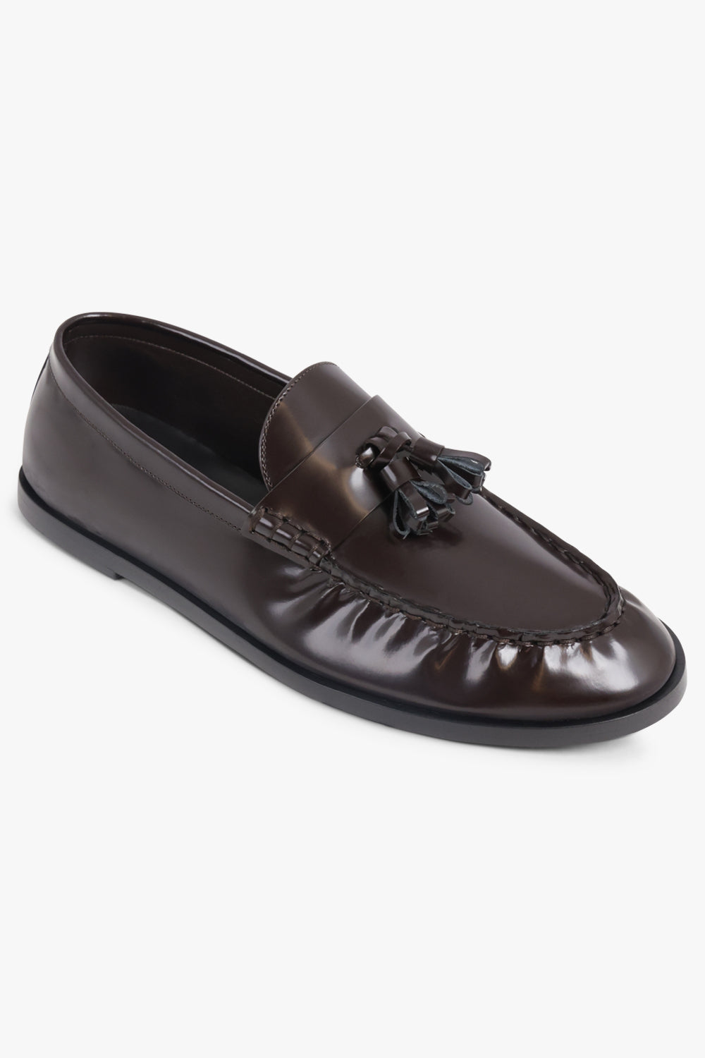 THE ROW SHOES Mens Style Shiny Tassel Loafer | Espresso