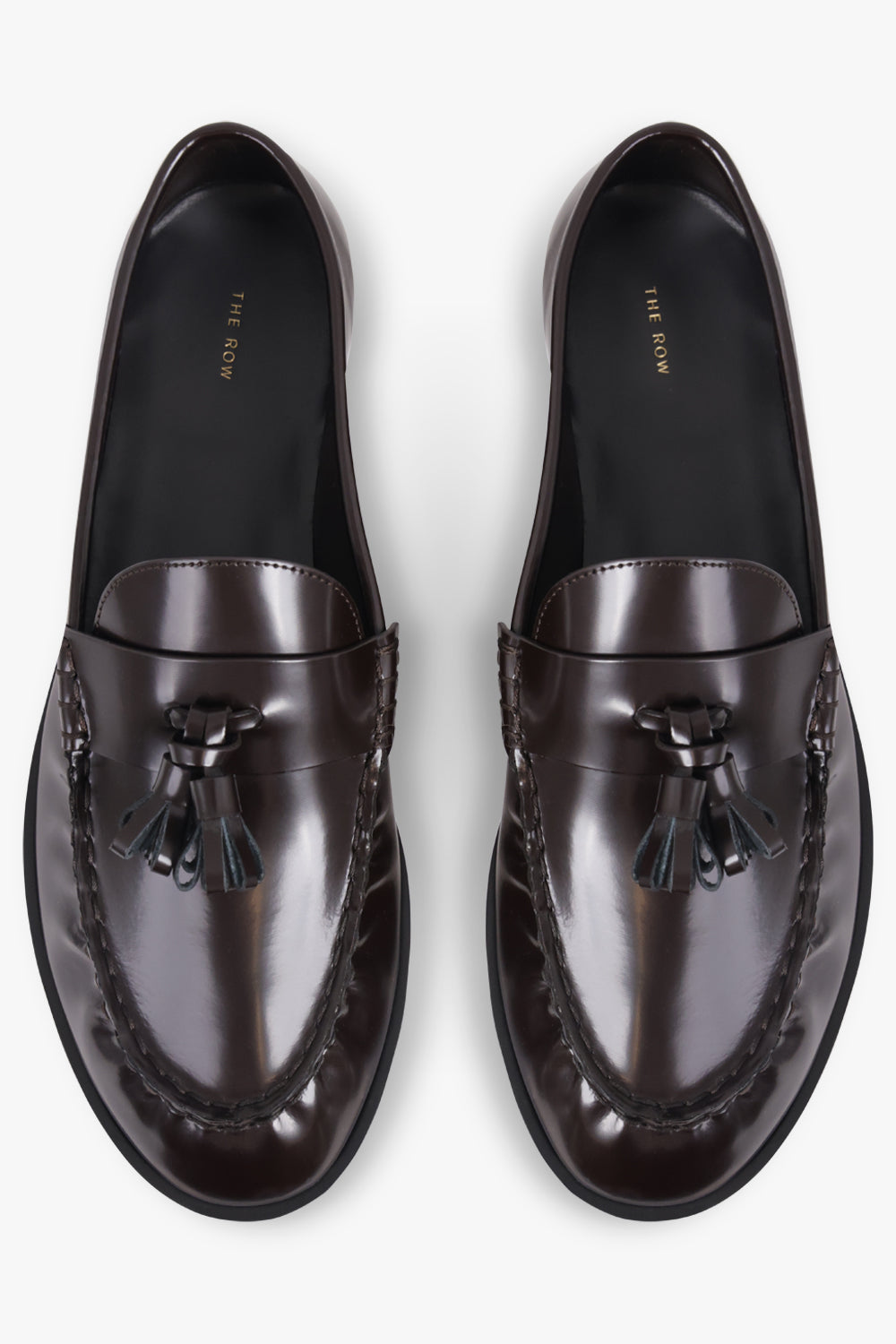 THE ROW SHOES Mens Style Shiny Tassel Loafer | Espresso