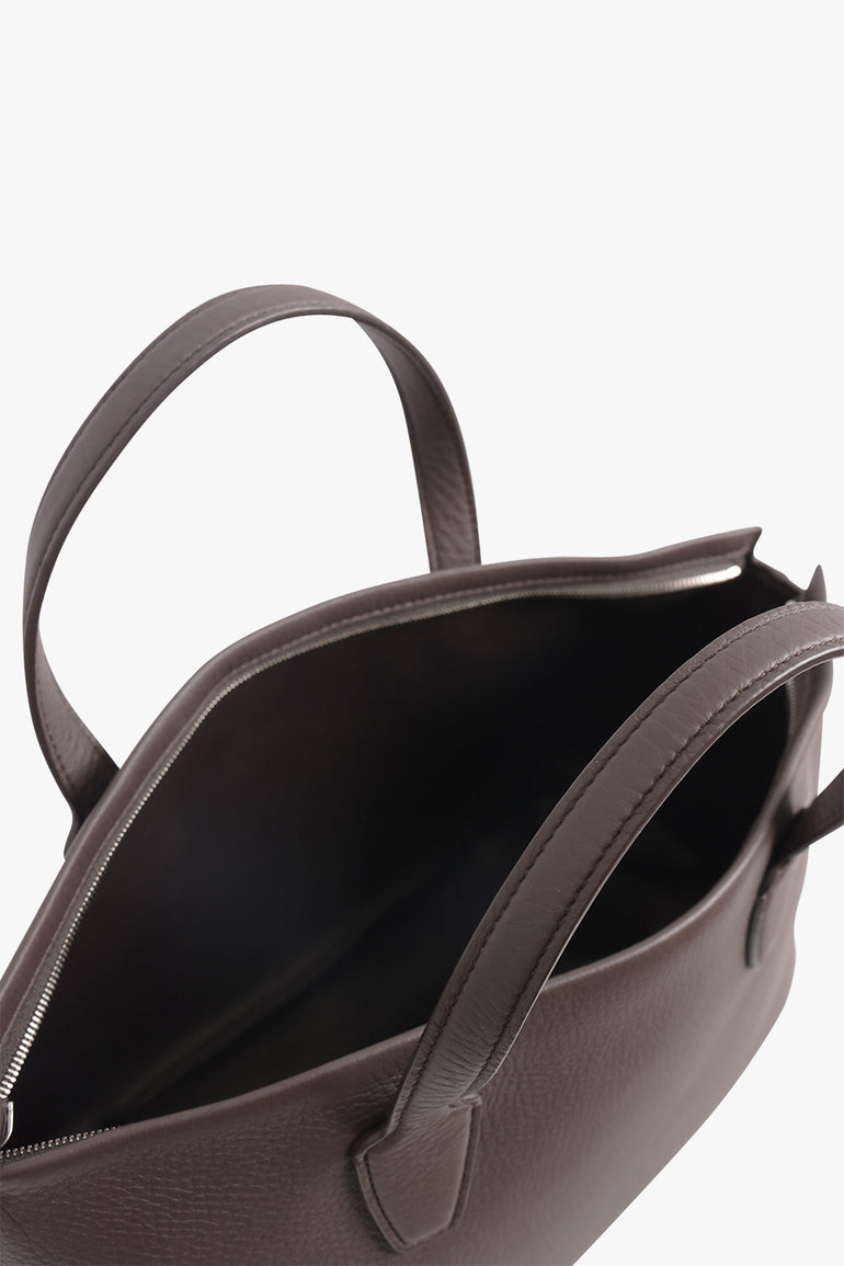 THE ROW BAGS Brown / Deep Brown Marcel Top Handle Bag | Deep Brown