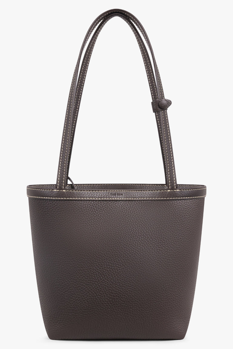 THE ROW BAGS Brown / Dark Brown Medium Park Tote with Contrast Stitch | Dark Brown