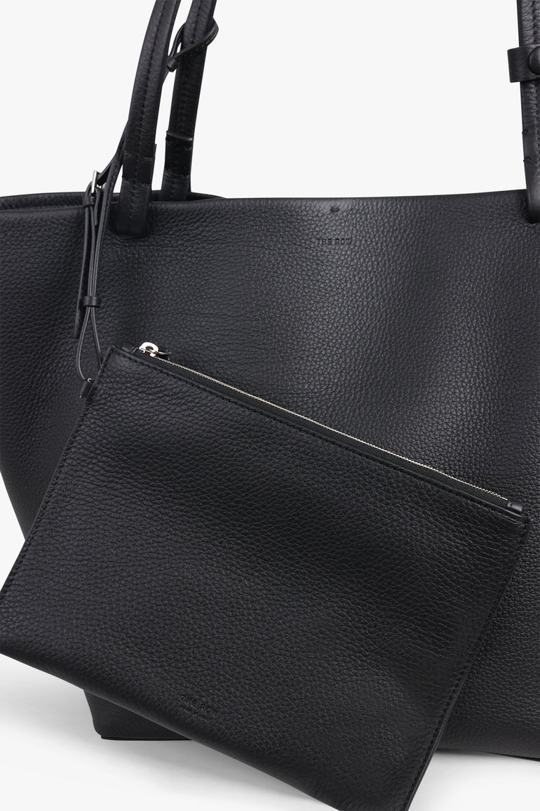 THE ROW BAGS BLACK / Black Park Tote Three Bag | Black