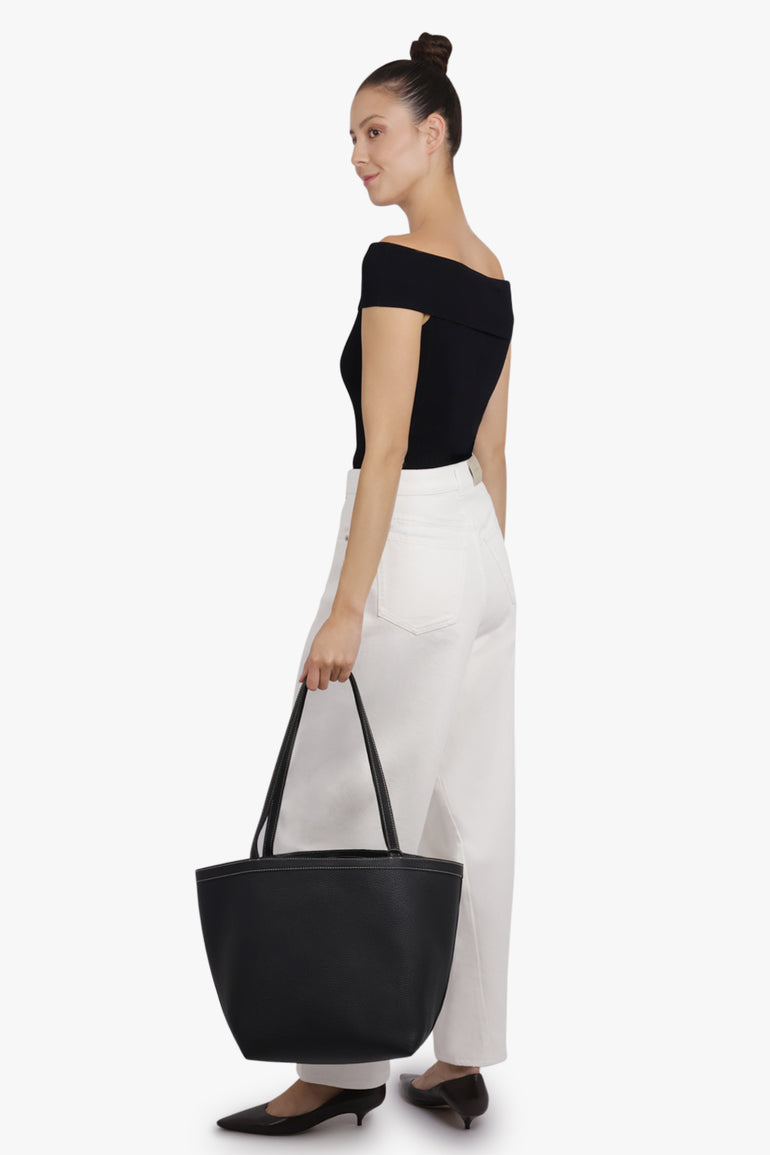 THE ROW Bags BLACK / Black Park Tote Three Stitch | Black