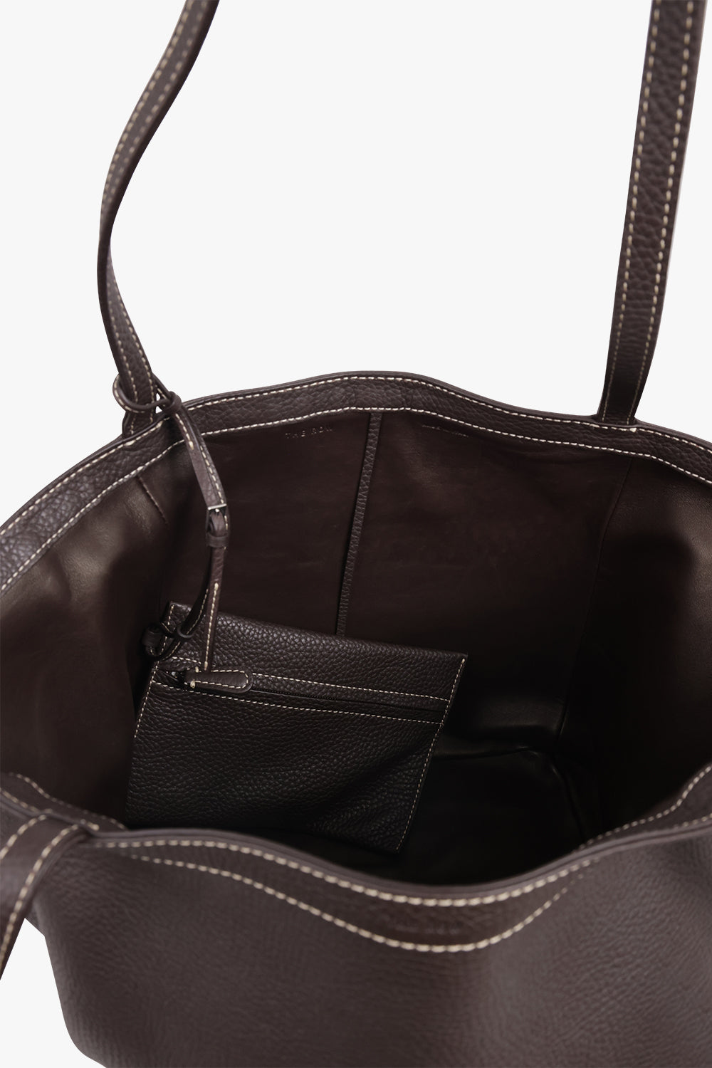 THE ROW Bags BROWN / Dark Brown Park Tote Three Stitch | Dark Brown