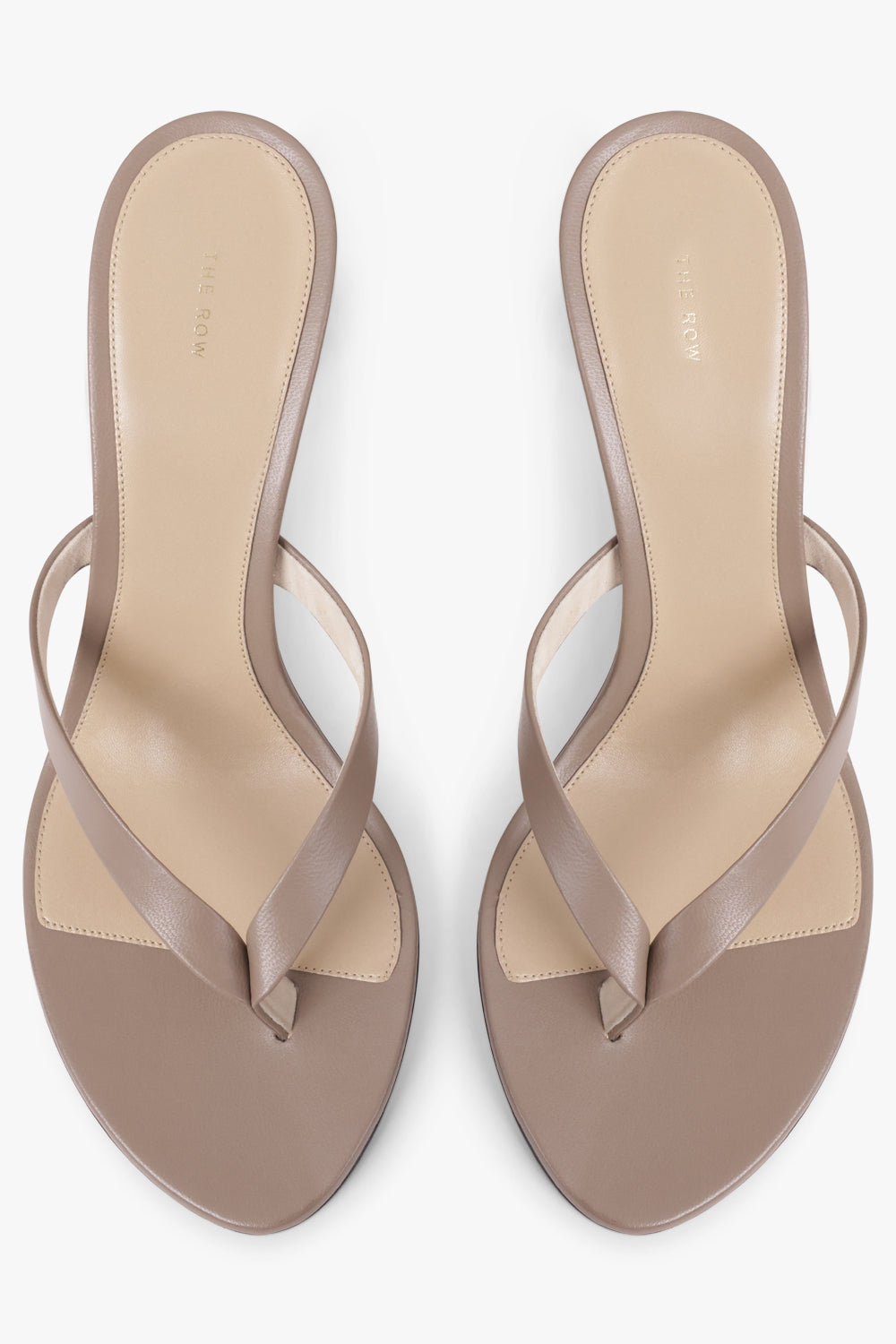 THE ROW SHOES Sacha 90MM Thong Heel | Beige Grey
