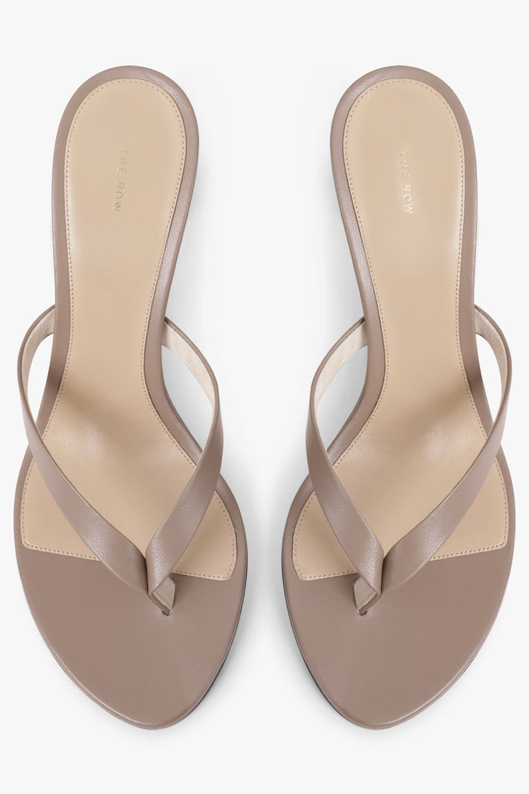 THE ROW SHOES Sacha 90MM Thong Heel | Beige Grey
