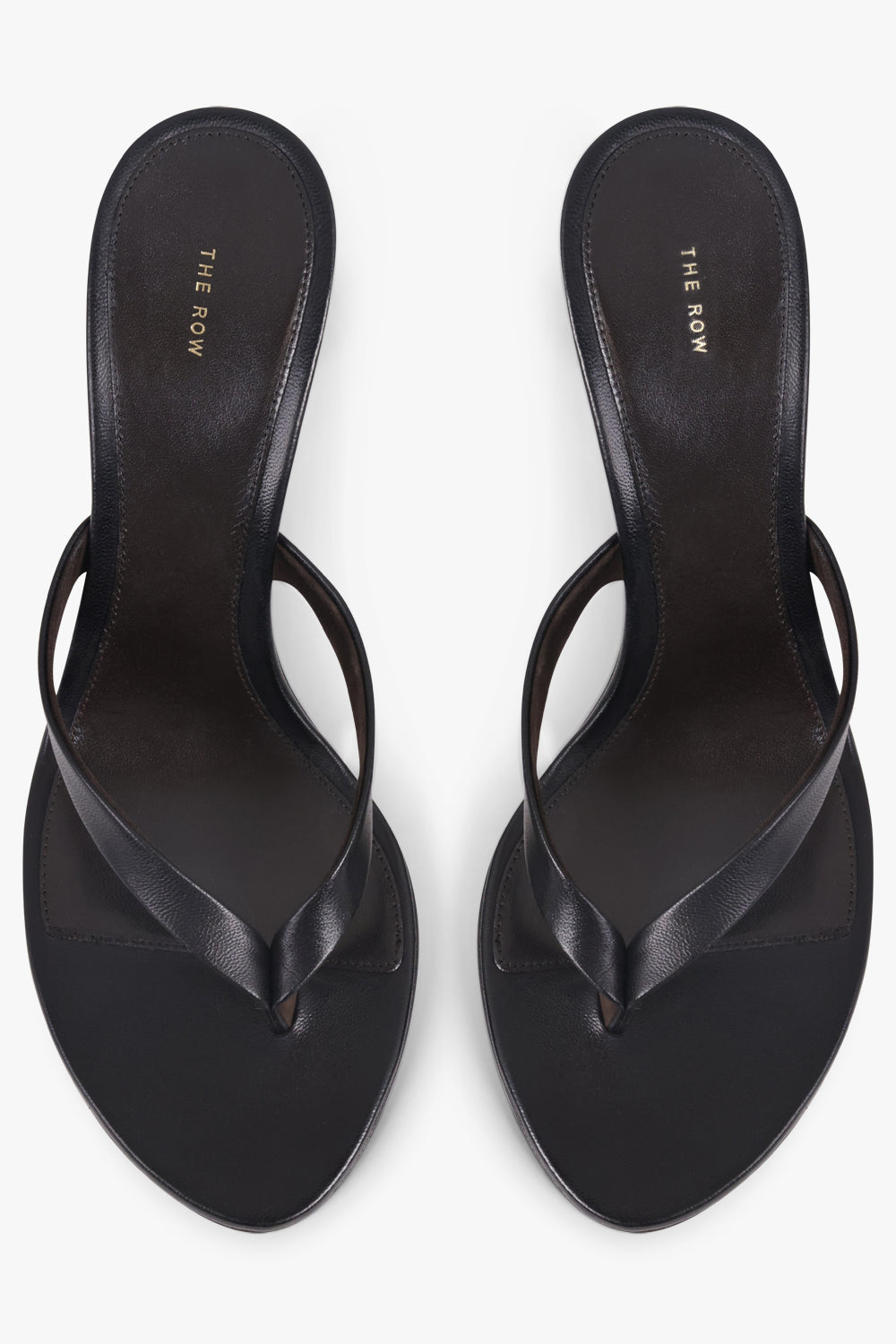 THE ROW SHOES Sacha 90MM Thong Heel | Black
