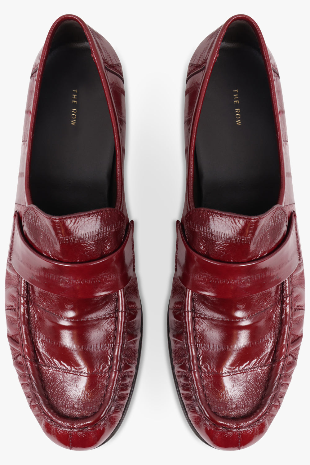 THE ROW SHOES Soft Pleat Loafer | Deep Red