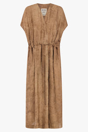 UMA WANG RTW Acre Relaxed Tie Waist Midi Dress | Mustard