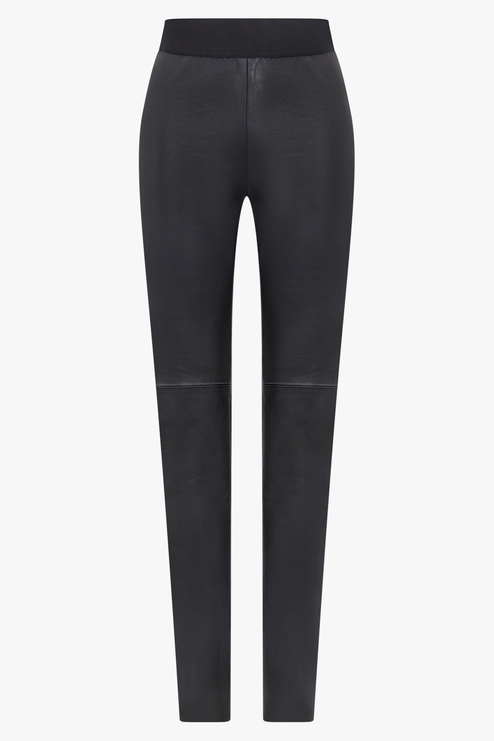 UMA WANG RTW Long Leather Leggings | Black