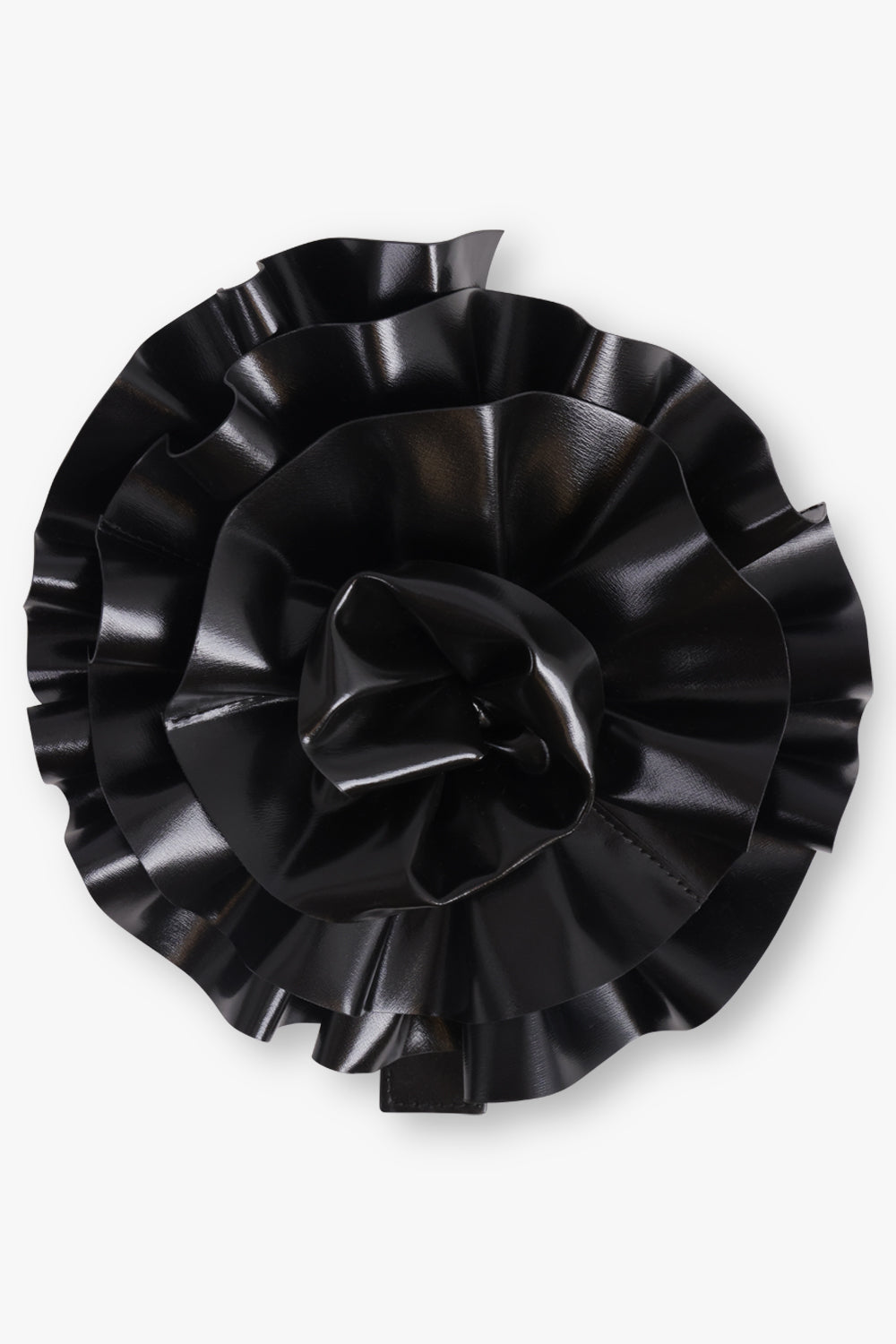 VAQUERA BAGS BLACK / BLACK Flower Corsage Clutch Bag | Black