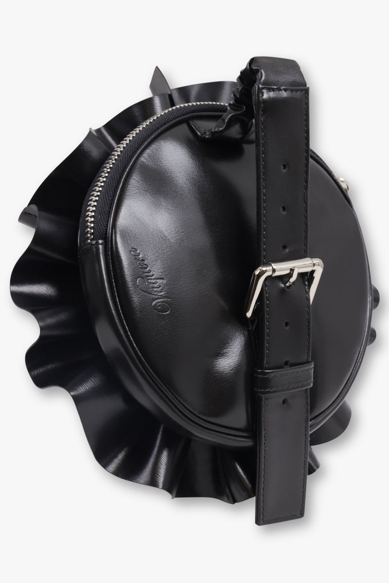 VAQUERA BAGS BLACK / BLACK Flower Corsage Clutch Bag | Black