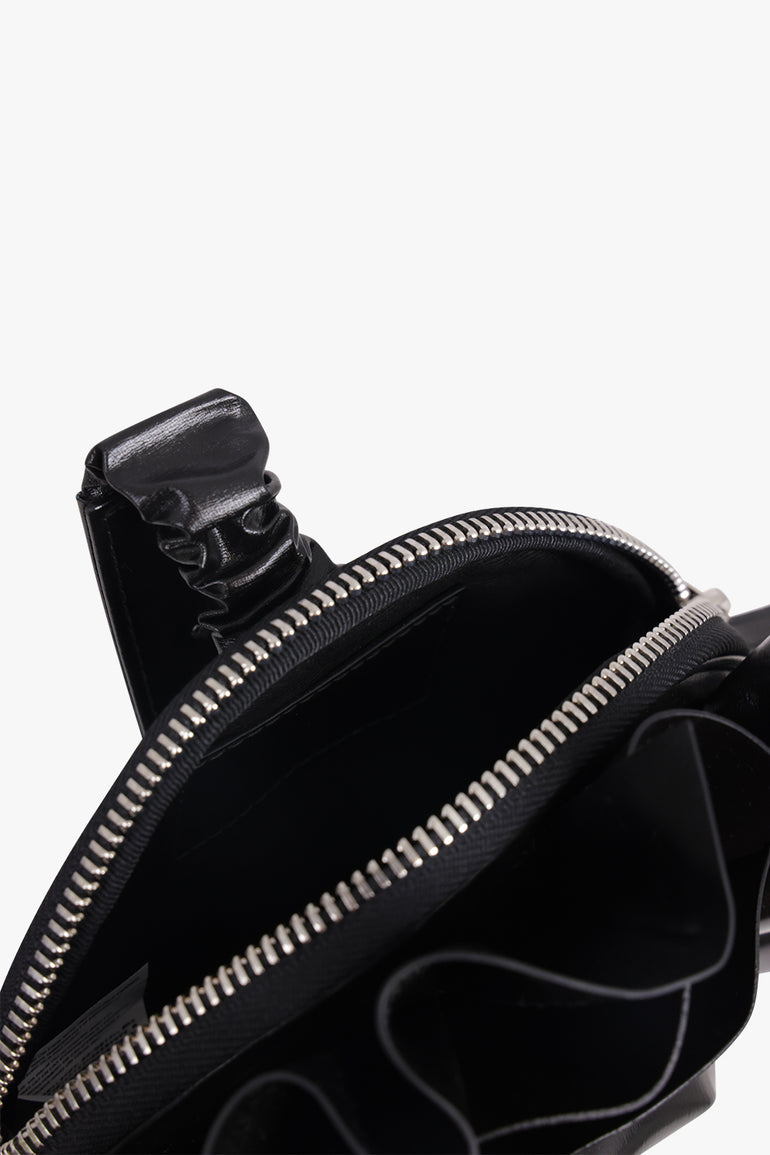 VAQUERA BAGS BLACK / BLACK Flower Corsage Clutch Bag | Black