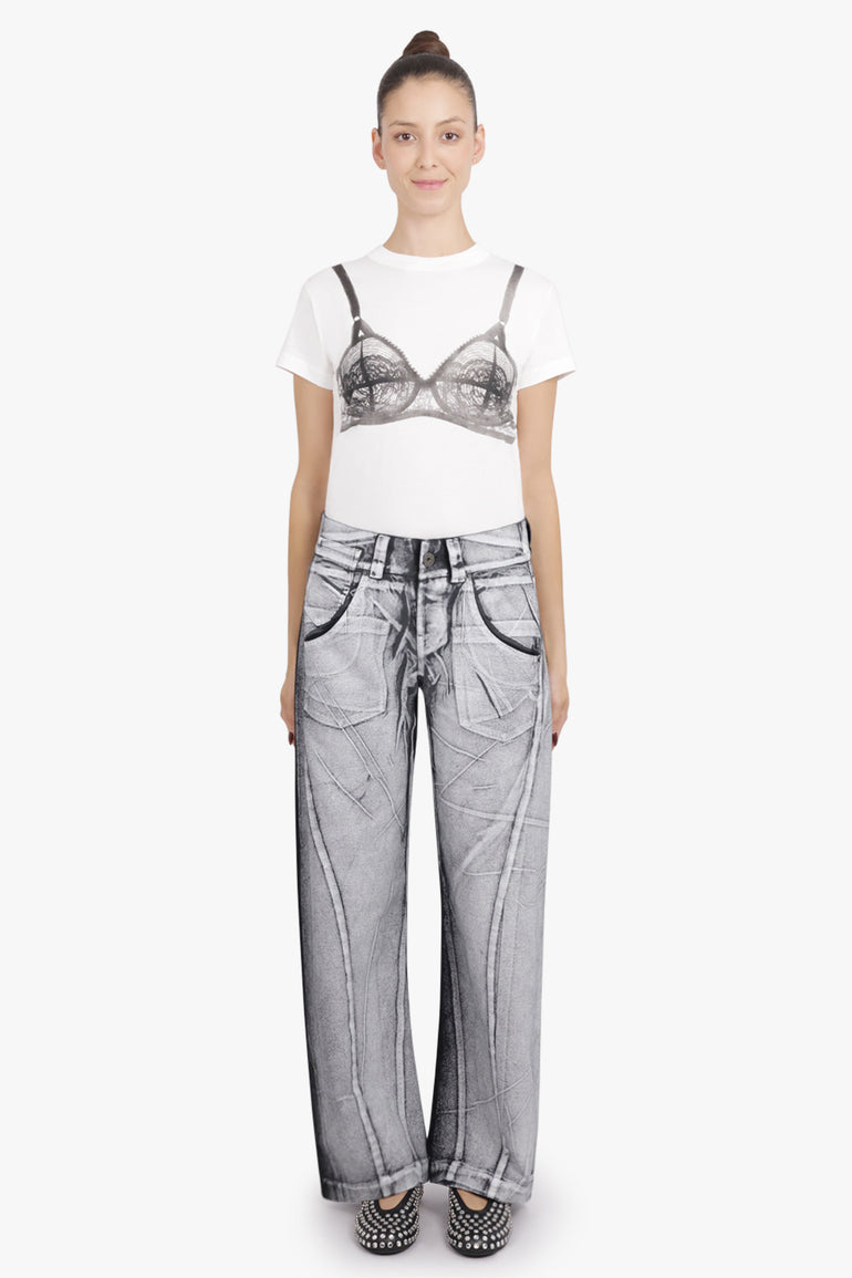 VAQUERA RTW Painted Straight Leg Jeans | Grey/Black