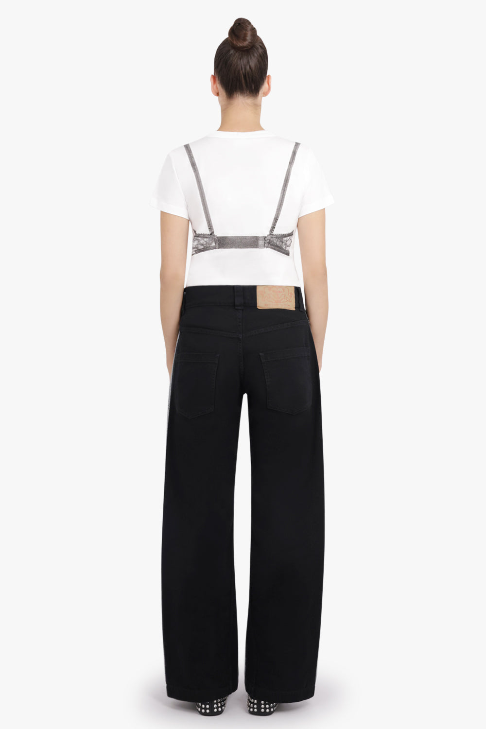 VAQUERA RTW Painted Straight Leg Jeans | Grey/Black