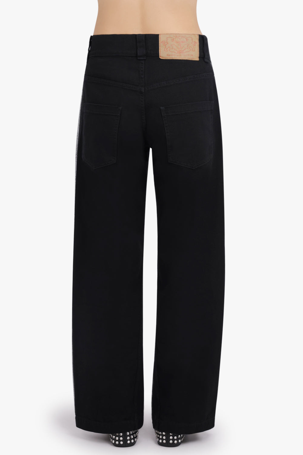 VAQUERA RTW Painted Straight Leg Jeans | Grey/Black