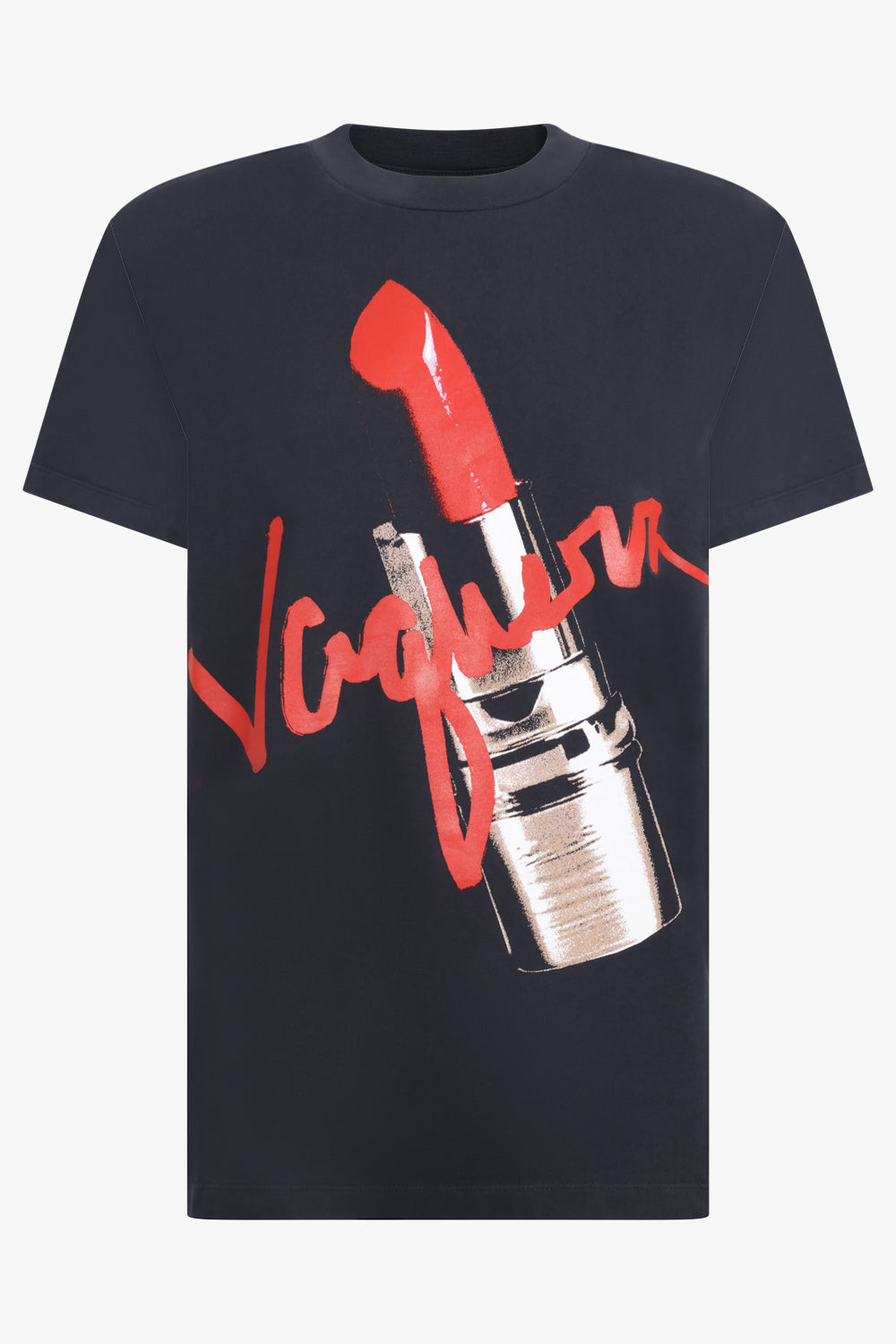 VAQUERA RTW S/S Lipstick Print T-Shirt | Black/Red/White