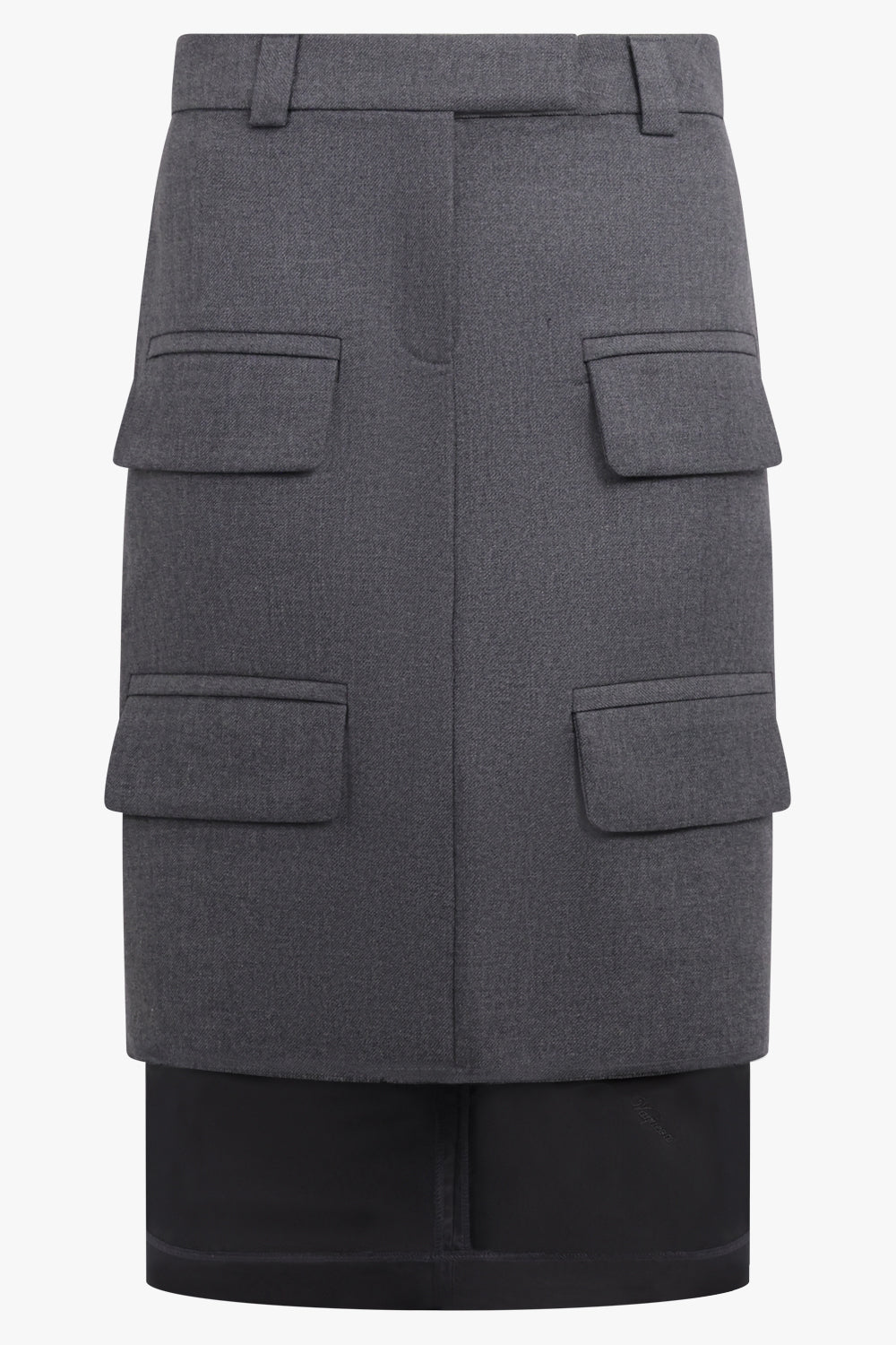 VAQUERA RTW Suiting Layer Skirt With Pocket Detail | Dark Grey