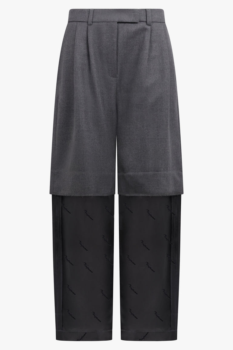 VAQUERA RTW Suiting Layer Wide Leg Pant | Dark Grey