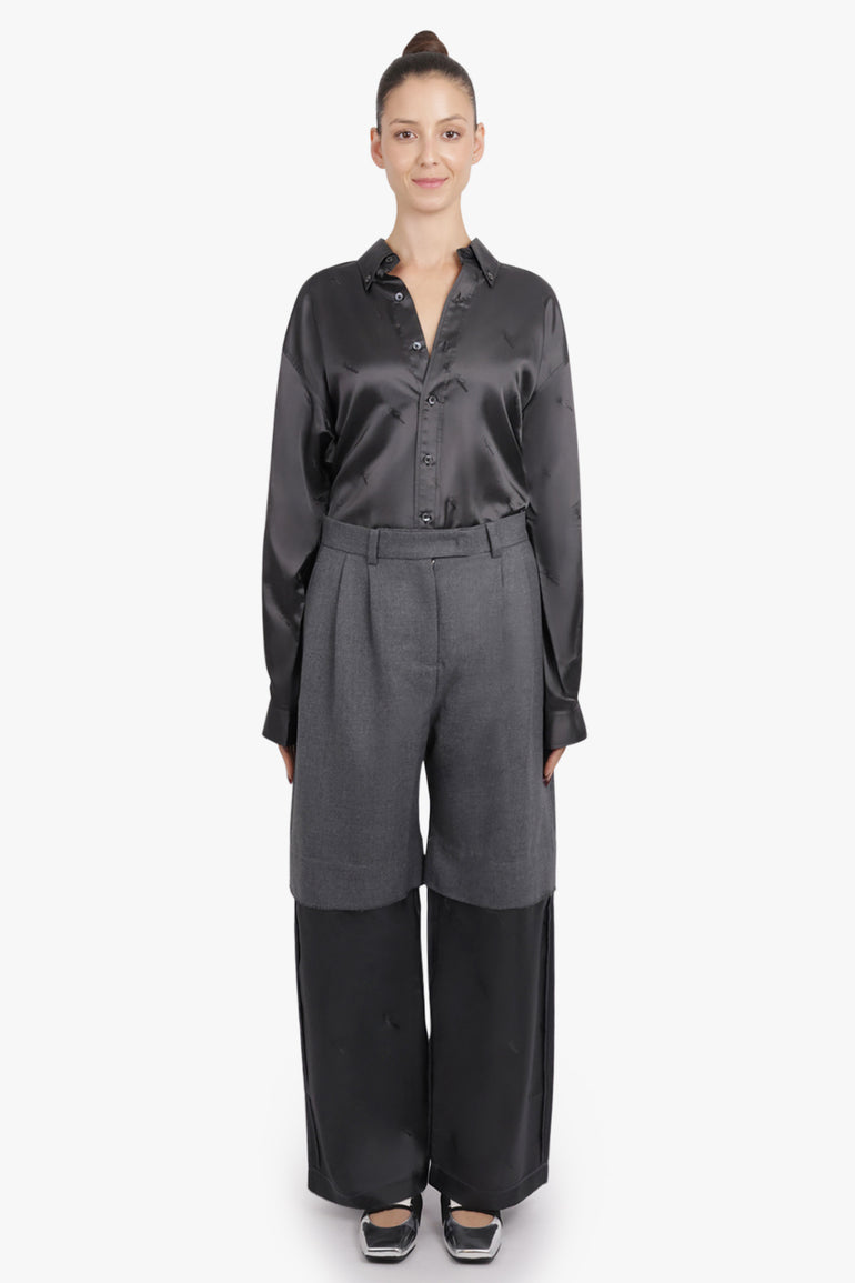 VAQUERA RTW Suiting Layer Wide Leg Pant | Dark Grey