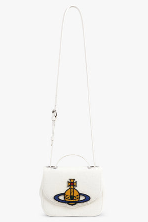 VIVIENNE WESTWOOD BAGS WHITE / Off White/Multi Linda Crossbody Orb Bag | Off White/Multi
