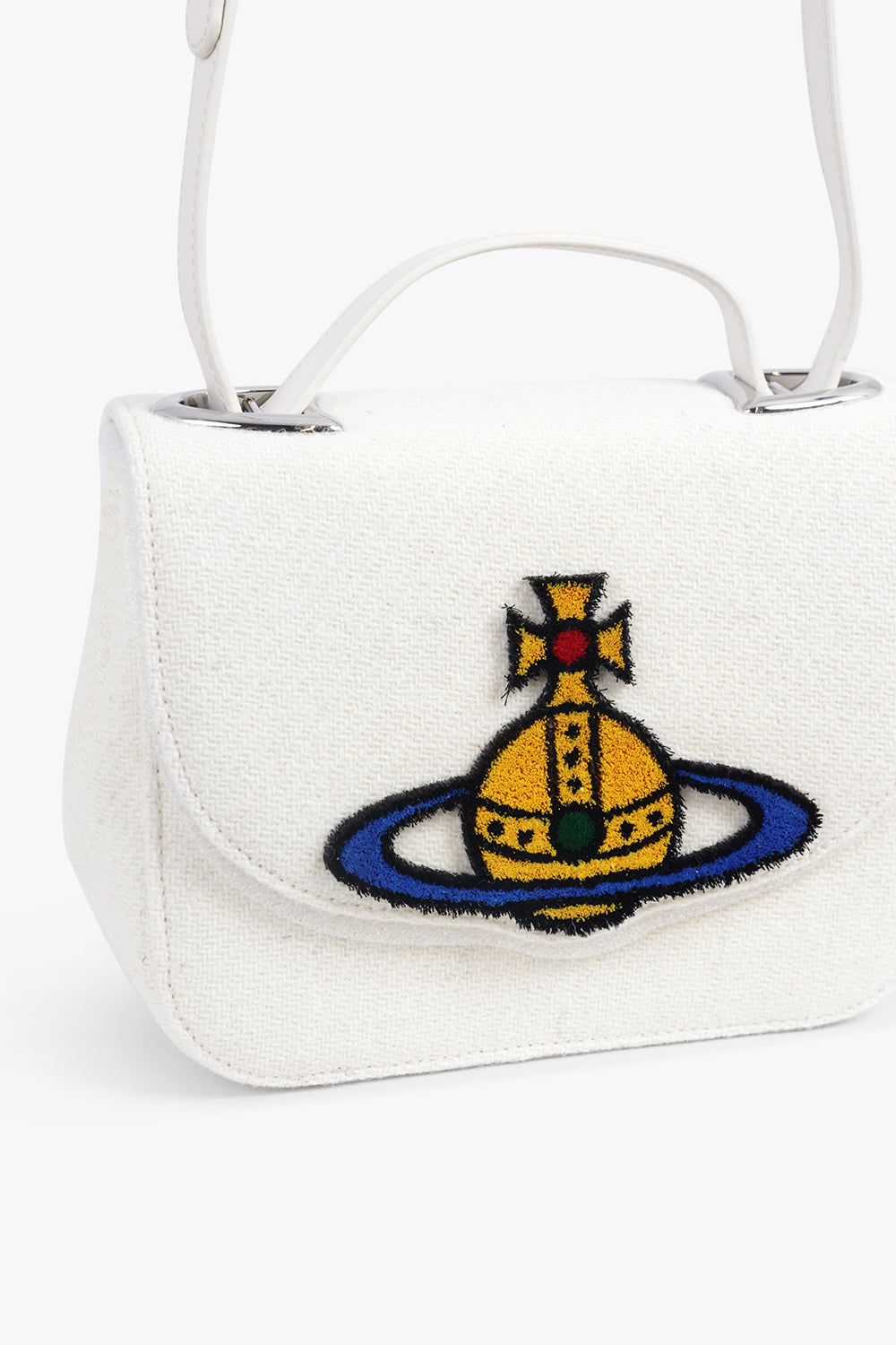 VIVIENNE WESTWOOD BAGS WHITE / Off White/Multi Linda Crossbody Orb Bag | Off White/Multi