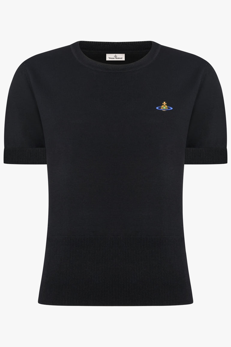 VIVIENNE WESTWOOD RTW Bea S/S Knit Top | Black