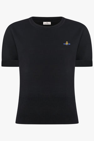 VIVIENNE WESTWOOD RTW Bea S/S Knit Top | Black