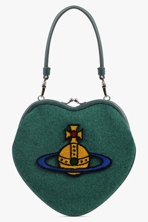 VIVIENNE WESTWOOD BAGS GREEN / Green/Multi Belle Heart Frame Orb Purse | Green/Multi
