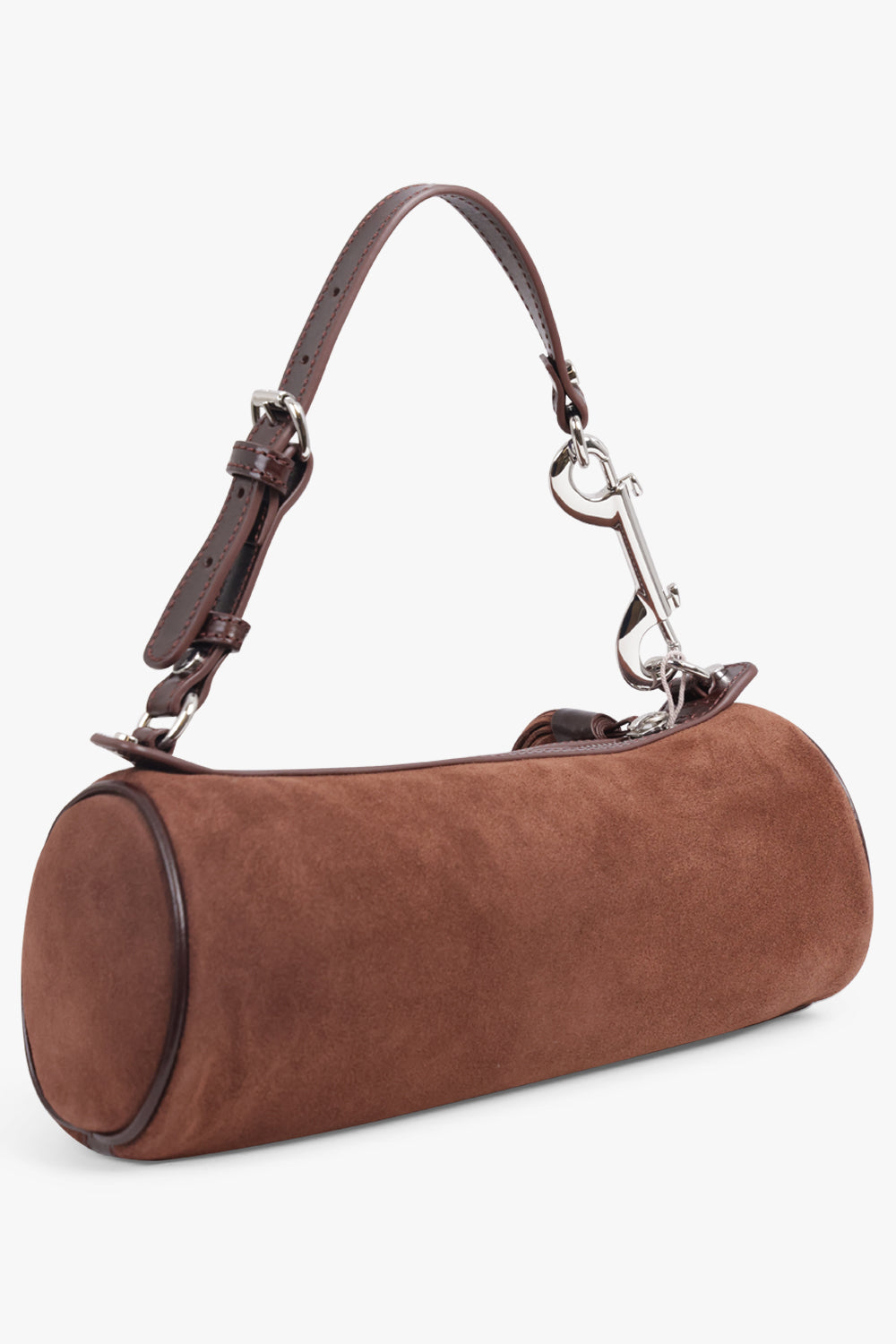 VIVIENNE WESTWOOD BAGS BROWN / Chocolate Brown Cindy Suede Cylinder Shoulder Bag | Chocolate Brown
